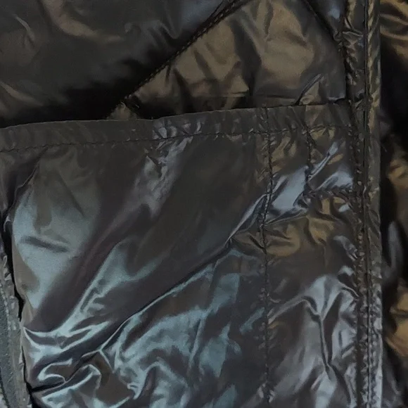 London Fog Black Light Weight Down Puffer Jacket Size M Medium Hood - Picture 9 of 11